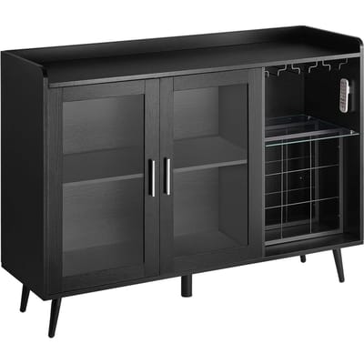 Armoire à vin, Meuble de bar à café avec 9 supports pour bouteilles de vin, Buffet moderne avec porte-verres, Luminosité LED réglable, pour cuisine de maison,