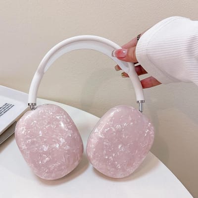 Oortelefoon Beschermhoes Transparant Roze Zachte TPU-hoes Krasbestendig Accessoires