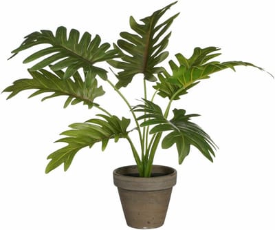 Mica Decoration kunstplant Philodendron - groen - H30 en D27 cm - Kamer/kantoor planten