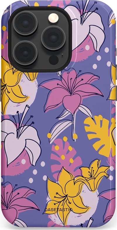 Casetastic Hoesje Geschikt voor Apple iPhone 15 Pro Magsafe - Stijlvolle Beschermende Duo-layer Case - Lichtjesbloei