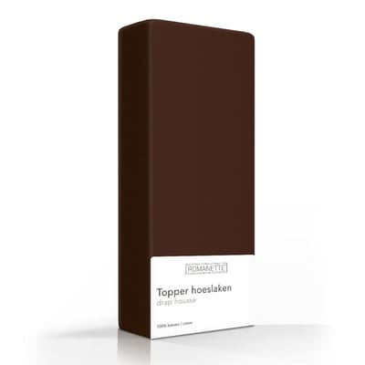 Luxe Verkoelend  Katoenen Topper Hoeslaken - Bruin