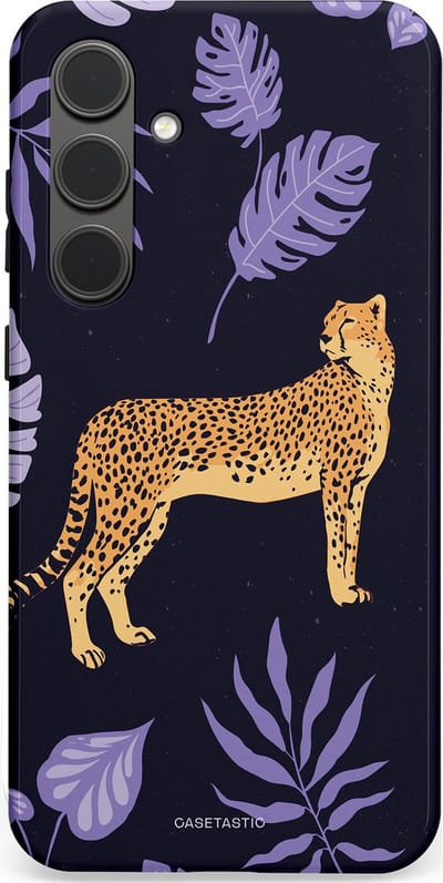 Casetastic Hoesje Geschikt voor Samsung S24 Plus - Stijlvolle Beschermende Duo-layer Case - Cheetah snelheid