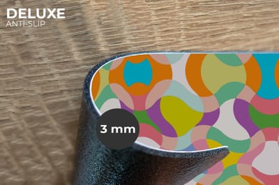 Placemats - 6 stuks - 45x30 cm - Placemat kunststof - Design - Abstract - Kleuren - Retro - Borden onderleggers - Decoratie voor op tafel - Keuken tafeldecoratie accessoires - Vinyl onderlegger - Tafelversiering