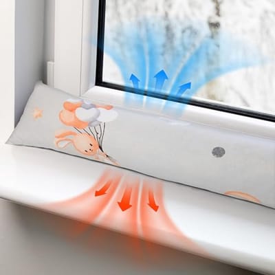 Tochtstopper voor deuren en ramen - Decoratieve isolatieoplossing van 90 cm voor een warm en gezellig huis