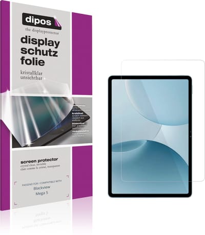 dipos – 2x Beschermfolie geschikt voor Blackview Mega 5 | Krasbestendige & heldere Screenprotector Ultra-Thin