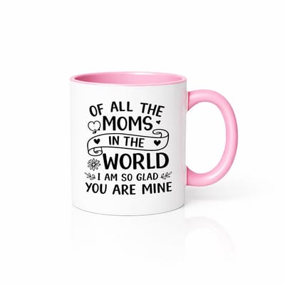 Roze-Witte Moederdag Mok - Hartelijke Quote voor Moeder - Decoratieve Keramische Koffiebeker - Cadeau voor Haar