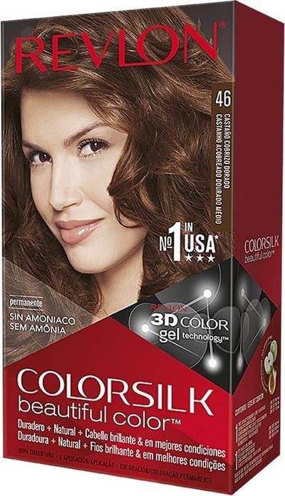 Colorsilk Verf #46-kastanjebruin Gouden Kopertint