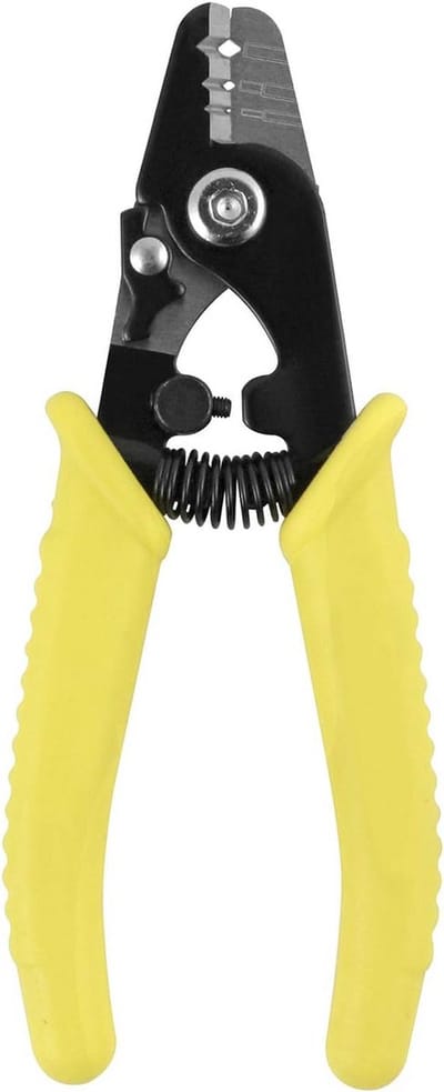 Glasvezelstripper met PVC handvat - 3 gaten - 15,2 cm lang - Veilig en efficiënt strippen van glasvezelkabels.