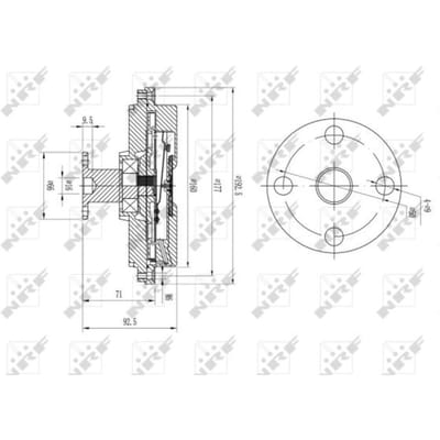 Koppeling, radiatorventilator NRF 49634