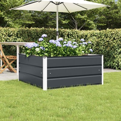 vidaXL Plantenbak Antraciet 100 x 100 x 45 cm Staal