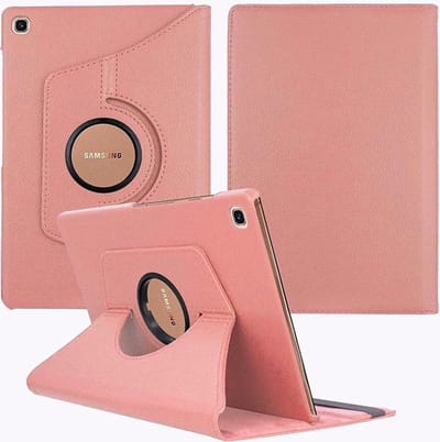 Geschikt Voor: Samsung Galaxy Tab T720 - T725 HiCHiCO Tablet Hoes Met 360° draaistand Rose Goud en Stylus Pen