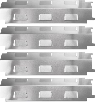 Grill Warmte Tenten voor Gasgrills - Vervangingsonderdelen, Rvs Vlamverdeler, Geschikt voor Charbroil, Kenmore en Meer (4-Pack)