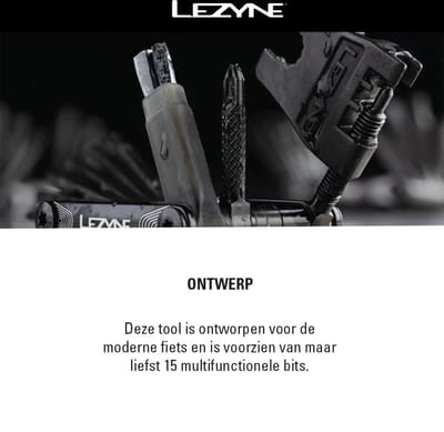 Lezyne Multi Tool Super V-23 - 14-delige Multitool - HEX, TORX, PHILLIPS H, Kettingbreker, Naald-/plughouder & Rotor afsteller - Zwart