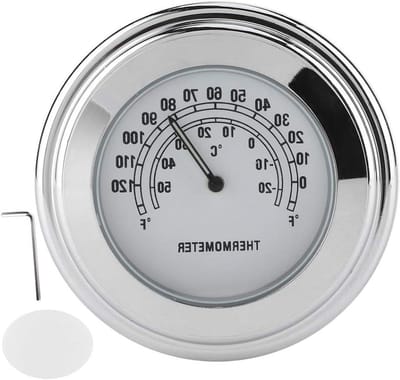 Stuurthermometer Motorfiets - Temperatuurmeter Stuur - Rijcomfort Monitoren - Weerbestendig Ontwerp - 1 en 7/8 inch - Wit