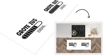Keukenloper - Loper keuken - Grote zus - Quotes - Spreuken - Broertje zusje - Zus - 120x50 cm - Keukenloper vinyl