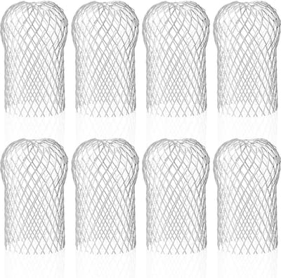 Dailygoods- Dakgootbeschermer Aluminium - 8 Stuks - Bladeren/Verontreiniging - Regenpijpbescherming - Waterdicht/Weerbestendig - 15 x 8 x 8 cm - Regenpijpfilter