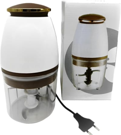 Keukenmachine - Compacte chopper - Ingrediënten hakken - Vier snijders - 700 ml capaciteit - Zwart