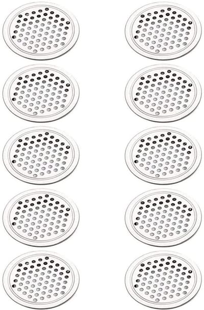 Dailygoods- Ventilatierooster Rond - 10 Stuks - Roestvrij Staal - Ventilatiegat - Afsluitbaar - Geschikt voor Camper/Badkamer/Kasten - Ventilatieopening