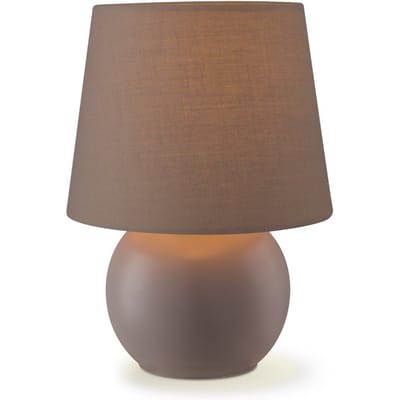 Home Sweet Home - Moderne Bedlamp Isla - Keramiek Tafellamp Slaapkamer - Bruin - 16/16/23cm - Geschikt voor E14 LED lichtbron