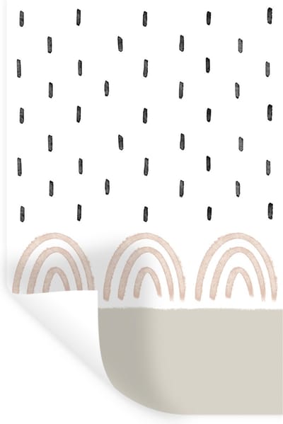 Muurstickers - Sticker Folie - Regenboog - Pastel - Regen - 20x30 cm - Plakfolie - Muurstickers Kinderkamer - Zelfklevend Behang - Zelfklevend behangpapier - Stickerfolie