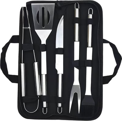 Nivard Barbeque Set - Barbecueset - Barbecue - Barbecues - BBQ - Tangenset - Vleeset - Accessoires - Zomer - 6 stuks