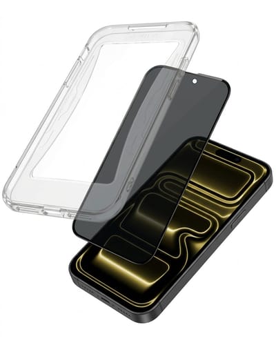 Anti-Spy Screenprotector - Geschikt voor Apple iPhone 17 Pro - Met Installatie Kit - Flexibel Glas - Privacy Beschermglas - Tempered Glass - Screen Protector