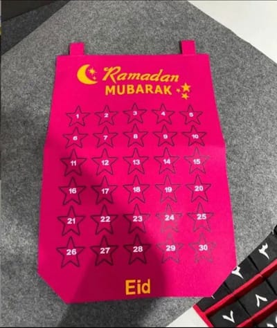 Akyol - Ramadan kalender - ramadan mubarak - ramadan decoratie planner roze - aftel kalander versiering - voor volwassenen en kinderen