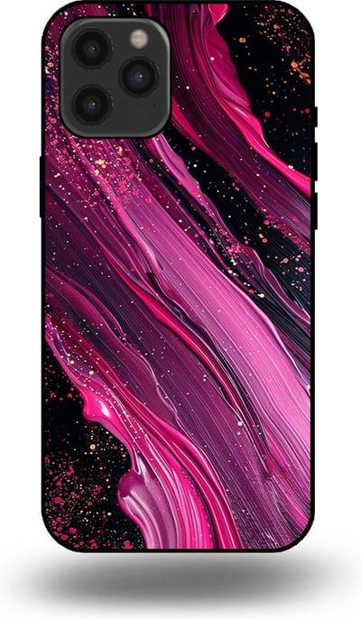 Smartphonica Telefoonhoesje geschikt voor iPhone 12 Pro Max met marmer opdruk - TPU backcover case marble design - Paars Roze geschikt voor iPhone 12 Pro Max