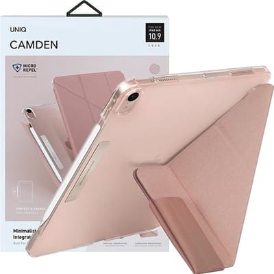 UNIQ - hoesje - Camden iPad Air 10.9 - (2020) - roze/pioenroos - Antimicrobieel