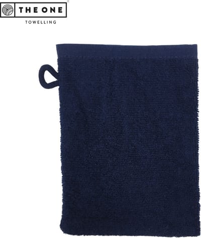 The One Towelling Washand - 16 x 21 cm - Washandje - 100% Katoen - Marineblauw