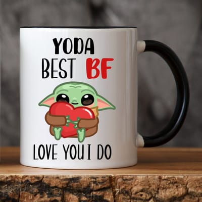 Yoda best BF love you i do mok - Valentijn cadeautje voor hem - Valentijn cadeautje voor haar - Valentijnsdag - Verjaardag cadeau - Cadeau voor man - Cadeau voor vrouw - Grappige cadeaus - Mokken - Theeglazen - Koffiebeker
