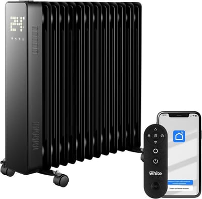 Witte Oliegevulde Elektrische Radiator met Afstandsbediening en LED-Display
