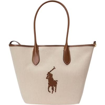 schoudertassen vrouw Ralph Lauren - md blpt tte tote medium - beige