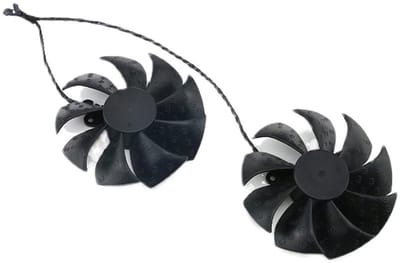 Grafische kaart ventilator - PC koeler - Component koeling - 4-pins connector - 85mm diameter - Zwart