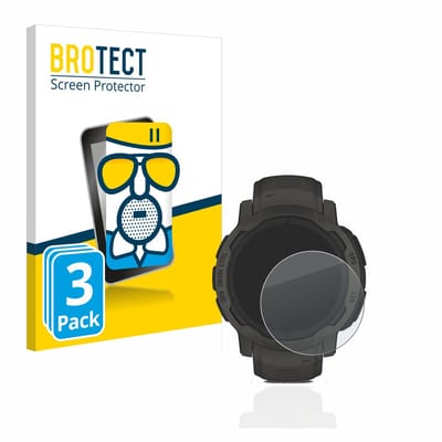 BROTECT - Screenprotector voor Garmin Instinct 2 Solar - Folie Beschermfolie Beschermglas matte 3 Stuks