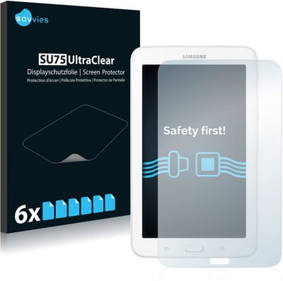 Savvies - Screenprotector voor Samsung Galaxy Tab 3 7.0 Lite - Folie Beschermfolie transparant 6 Stuks
