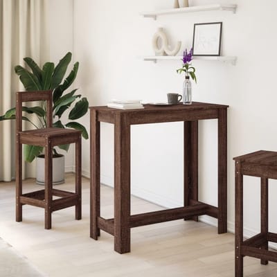 Bartafel Hoge Tafel Sta/Kooktafel 102x50x103,5 cm Bewerkt Hout Eikenkleurig