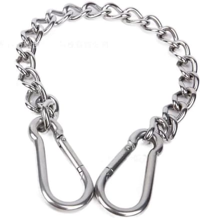 Verstelbare Hangstoel Ketting RVS met 2 Karabijnhaken - 65 cm Ophangset voor Schommelstoel en Yoga