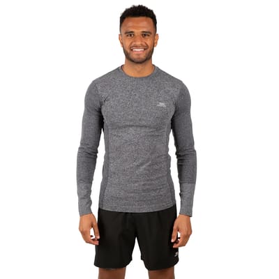 Trespass Timo lange mouw - Heren Active Top Tp75 Zwart Marl