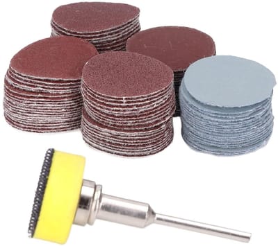 Sanding Discs Pad Kit van 100 Stuks - 1 Inch Schuurpads van Aluminiumoxide voor Rvs Schuren en Polijsten