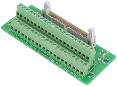 Allecto - Power Strip Breakout Board - 40-Pin - Hoogwaardige Terminal Connector - DIN Rail - Voor PLC en Servo - Betrouwbare stroomverdeling - Gesc...