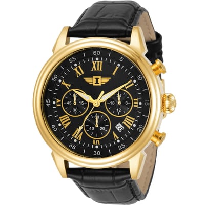 Invicta I by Invicta IBI90242-003 Heren Horloge - Quartz Uurwerk - Roestvrij Staal met zwarte Wijzerplaat - 44mm