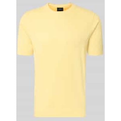 Fynch-Hatton T-Shirt O-Neck Cotton Linnen Pale Yellow / male