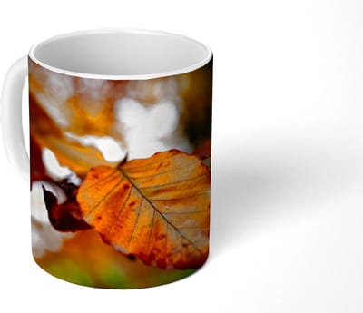 Mok - Koffiemok - Beuk - Herfst - Bladeren - Mokken - 350 ML - Beker - Koffiemokken - Theemok