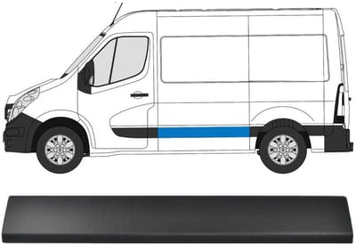 Zijlijst sierlijst voor Opel Movano 2010-2021 / Links