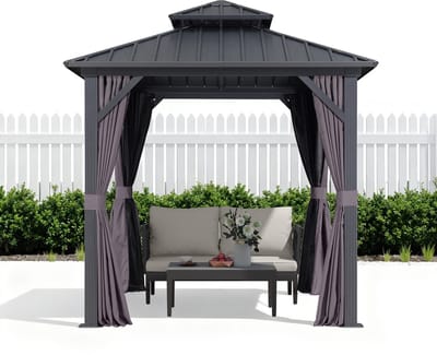 PURPLE LEAF Hardtop Alu Gartenpavillon – Dubbel Top – Galvanised Steel Roof – Wind en Weerbestendig