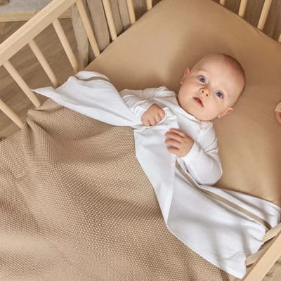 Meyco Baby Uni hoeslaken juniorbed - 2-pack - sand - 70x140/150cm