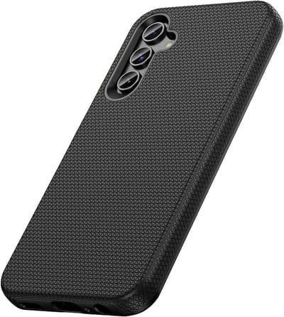 Casemania Hoesje Geschikt voor Samsung Galaxy A26 - Zwart - Anti Slip Matte Armor Back Cover