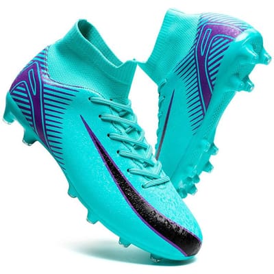 Hoge Voetbalschoenen Heren Grote Maat 47 Training Sport AG Lange Noppen TF Gebroken Noppen Voetbalschoenen Netvoering Rubberen Buitenzool 37