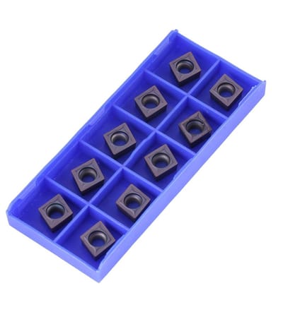 Allecto - Carbide Wisselplaten - 10st Tips Inserts - Duurzaam Draaigereedschap - 16 x 10 x 2 cm - Geschikt voor staal - Perfect voor metaal...